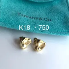 【美品】Tiffanyu0026Co ティファニー K18.750ゴールドピアス