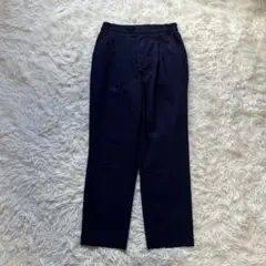 【Elura エルーラ】テーパードパンツ　ネイビー裾後ろにスリット【S】