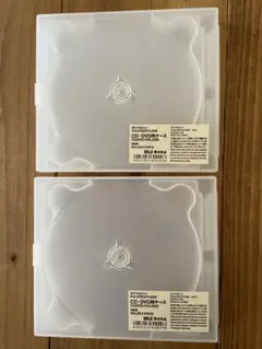 無印　CD・DVDホルダー 透明 6枚収納2セット