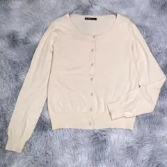 C.D.S BASIC【M】長袖カーディガン　ベージュ　レディース　薄手