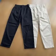 GU パンツ 黒 ベージュ2枚セット