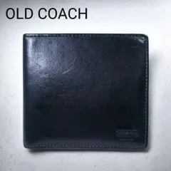 美品✨️　OLD COACH　オールドコーチ　カーフレザー　折り財布　黒