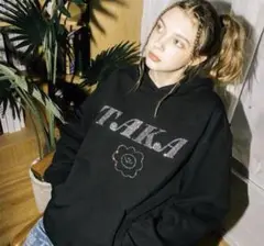 TAKA Original rhinestone logo hoodie