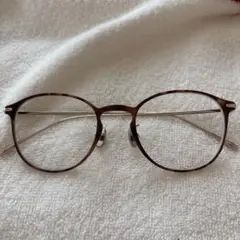 JINS ブラウン オーバルフレーム メガネ