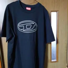 DIESEL OVAL D LOGO プリント半袖Tシャツ男女兼用