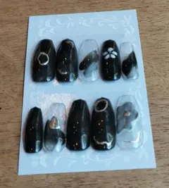 【現品】ブラックシックネイルチップ