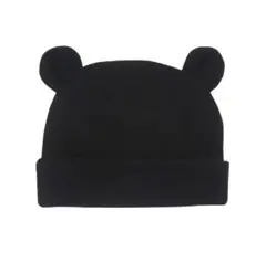 ベビー帽子 クマ耳 ブラック