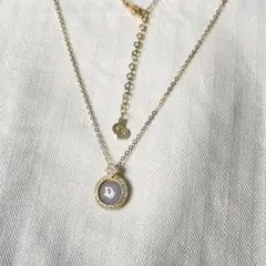 クリスチャンディオール DIOR ロゴ ネックレス ラインストーン