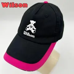 【Wilson】クマさん刺繍 キャップ 男女兼用　スポーティ カジュアル　ゴルフ