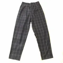 ギャップ GAP イージーパンツ ストレート チェック 黒 XXS 小さいサイズ