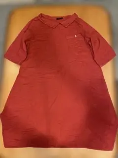 アトリエきなこ　赤　ガーゼワンピース　F