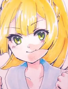 自作イラスト リーリエ ポストカード 原画