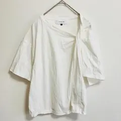 LE CIEL BLEU ルシェルブルー 変形デザイン 白Tシャツ 36 S