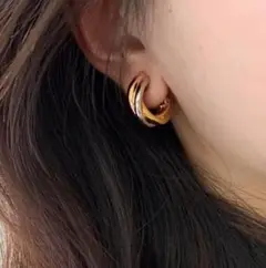 [極美品] Cartier クラシック三色イヤリング