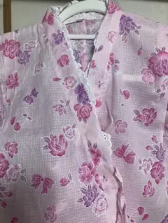【お値下げ！新品】ピンク 花柄 浴衣 120 レース付き