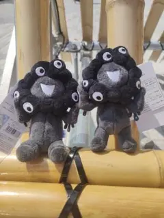 ⭐️カラビナ付きマスコット（立ち・お座り）ブラック 黒ミャクミャク　万博　セット