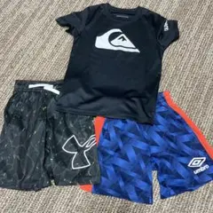 Quiksilver Tシャツ　アンダーアーマー　ショートパンツ　３点セット