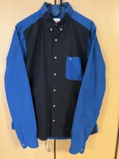 LACOSTE L!VE バイカラー切替 ボタンダウンシャツ