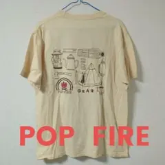 POP FIRE 【hiroaki ushioda】GEAR Tシャツ ベージュ