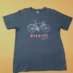 Bianchi ユニクロコラボ自転車デザイン Tシャツ　 M