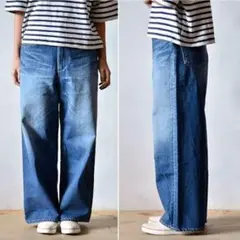 未使用 GOHEMP ゴーヘンプ ヘンプコットン ワイド デニム パンツ 26