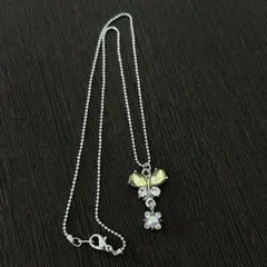 シルバー/イエロー ネックレス