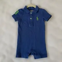【美品】Ralph Lauren 半袖ロンパース ネイビー 9M 75cm