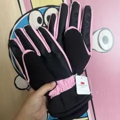 3M Thinsulate ウィンタースポーツグローブ 黒ピンク XL ⑥