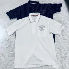 adabat ポロシャツ 2枚セット ストライプ　メンズM