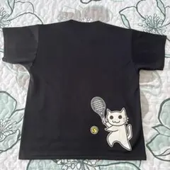 YONEX テニスジャージ S 黒 猫のイラスト付き