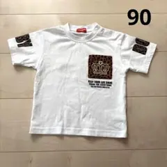 ベビードール ヒョウ柄 ロゴTシャツ 90