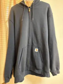 Carhartt ネイビー ジップアップパーカー XL