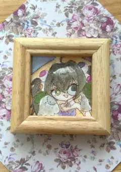 【オリジナル】 水彩イラスト原画 ミニ額A 創作