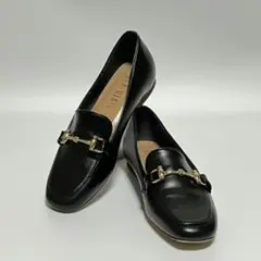 未使用級 DIANA ダイアナ ビットローファー 22 ブラック