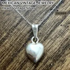 メキシコ製パフィハート シルバー ヴィンテージネックレス MEXICO チャーム