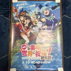 映画 この素晴らしい世界に祝福を!紅伝説 宣伝ポスター(非売品)