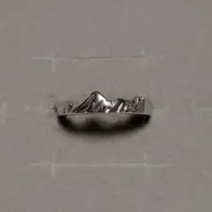 シルバー925Silver山のシルエットリング　約14号　　X