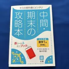 中学1年数学　中間・期末の攻略本　赤シート&攻略ブック付き！