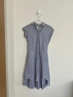 sacai サカイ アシンメトリー バックプリーツ シャツ ワンピース 0