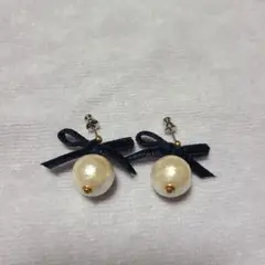 未使用プティローブノアー petit robe noire コットンパールピアス