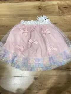タグ付き新品未使用品　リボン付きピンクスカート 110
