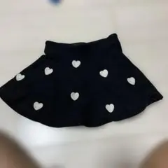 H&M ハート柄 黒スカート US 2-4Y