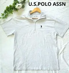 U.S.POLO ASSN.　ハーフジップ　ショートスリープ ポロ シャツ　M