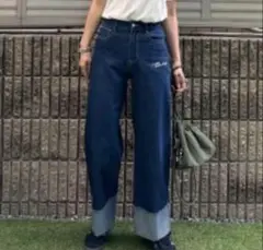 しまむら　ai ワイドパンツ　デニム
