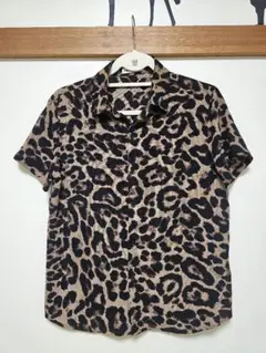 《美品》SHEIN ヒョウ柄 半袖シャツ EU164