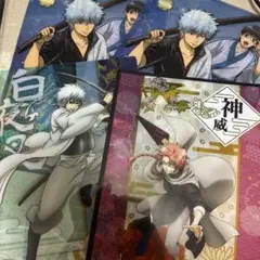 銀魂 白夜叉 銀時 神威 クリアジャンボカード 4枚 中古
