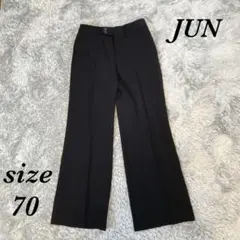 JUN ジュン (70)レディーススラックス センタープレス 毛100%
