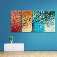 アートポスター 絵画 アートパネル 四季 4点セット 風水 部屋 模様替え 美術