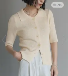 【select moca】ハーフスリーブサマーニットカーディガン
