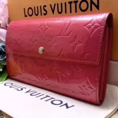 ルイヴィトン 長財布 ポルトフォイユ サラ ヴェルニ 赤 EH14
